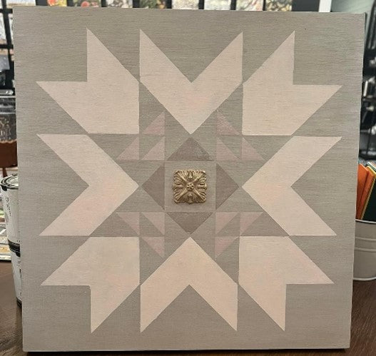 Barn Star Quilt Painting (18"x18" Wood Panel) - Fri. Feb 21st, 3pm - 6pm